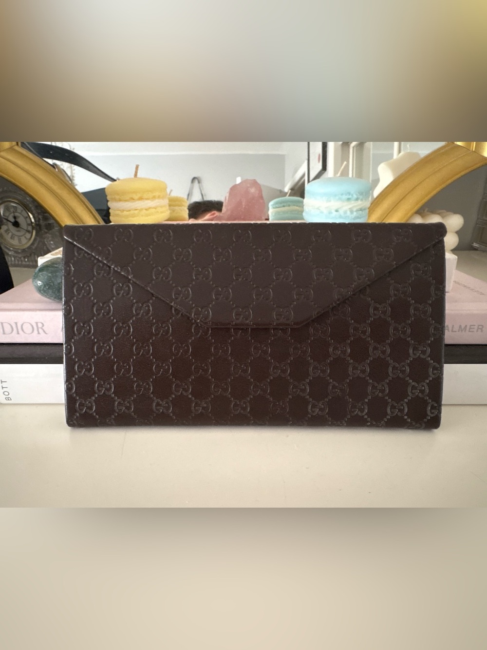 GUCCI Tri-Fold Monogram Glasses Case